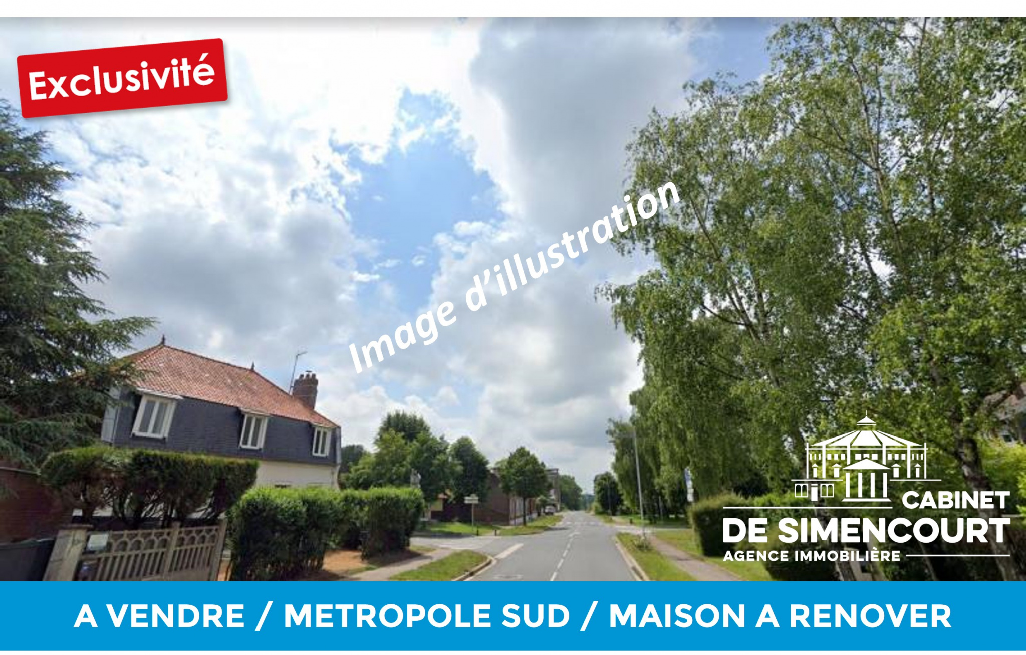 Immo80 – L'immobilier à Amiens et dans la Somme-EXCLUSIVITE – METROPOLE SUD – MAISON A RENOVER
